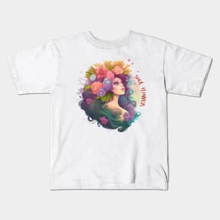 Girls Floral Designs Kids T-Shirt